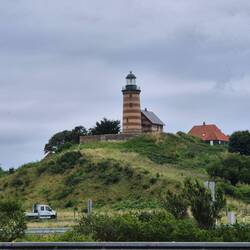 historischer Leuchtturm auf der Insel Sprogø