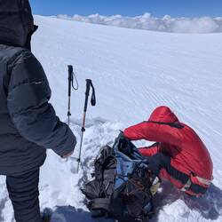 Hier ließen wir die Rucksäcke zurück