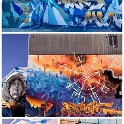 Innovative Streetart im Hafen