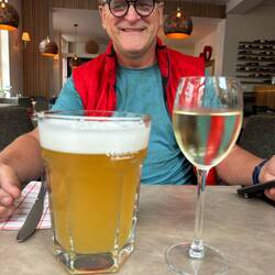 Look at the size of Paul's drink vs mine