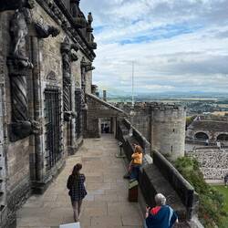 Exploring the castle ramparts