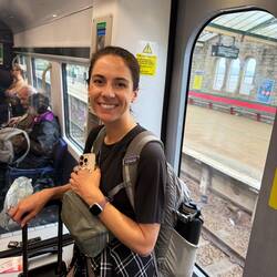 On the road again! Or should I say "on the train again"