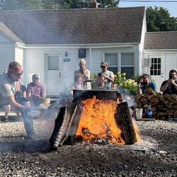 Throwing kerosene on the fire to provide the boil over.