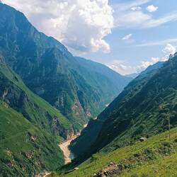 La vue des gorges depuis la cascade