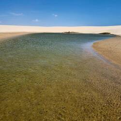 Our first lagoon in the Lencois Maranhenses