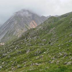 Die Berghütte im Blick ...