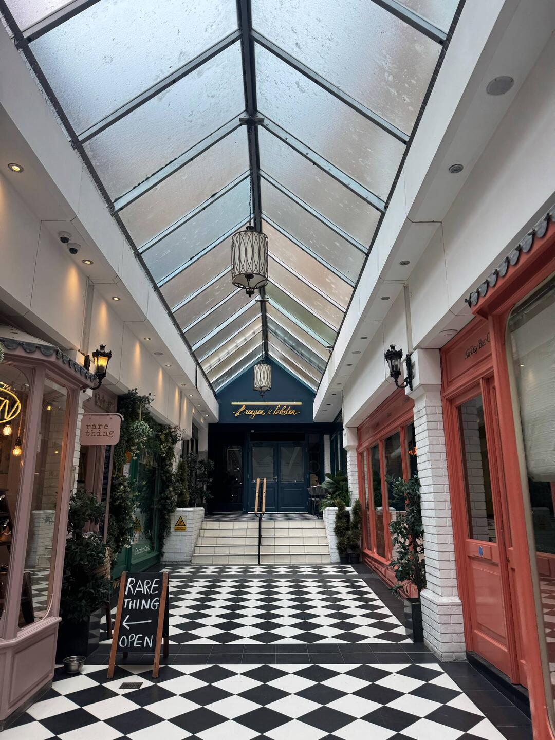 Tiny shoppes in an artesian area