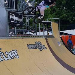 Vor dem Fest wie fast immer BMX, Skateboard und Inliner