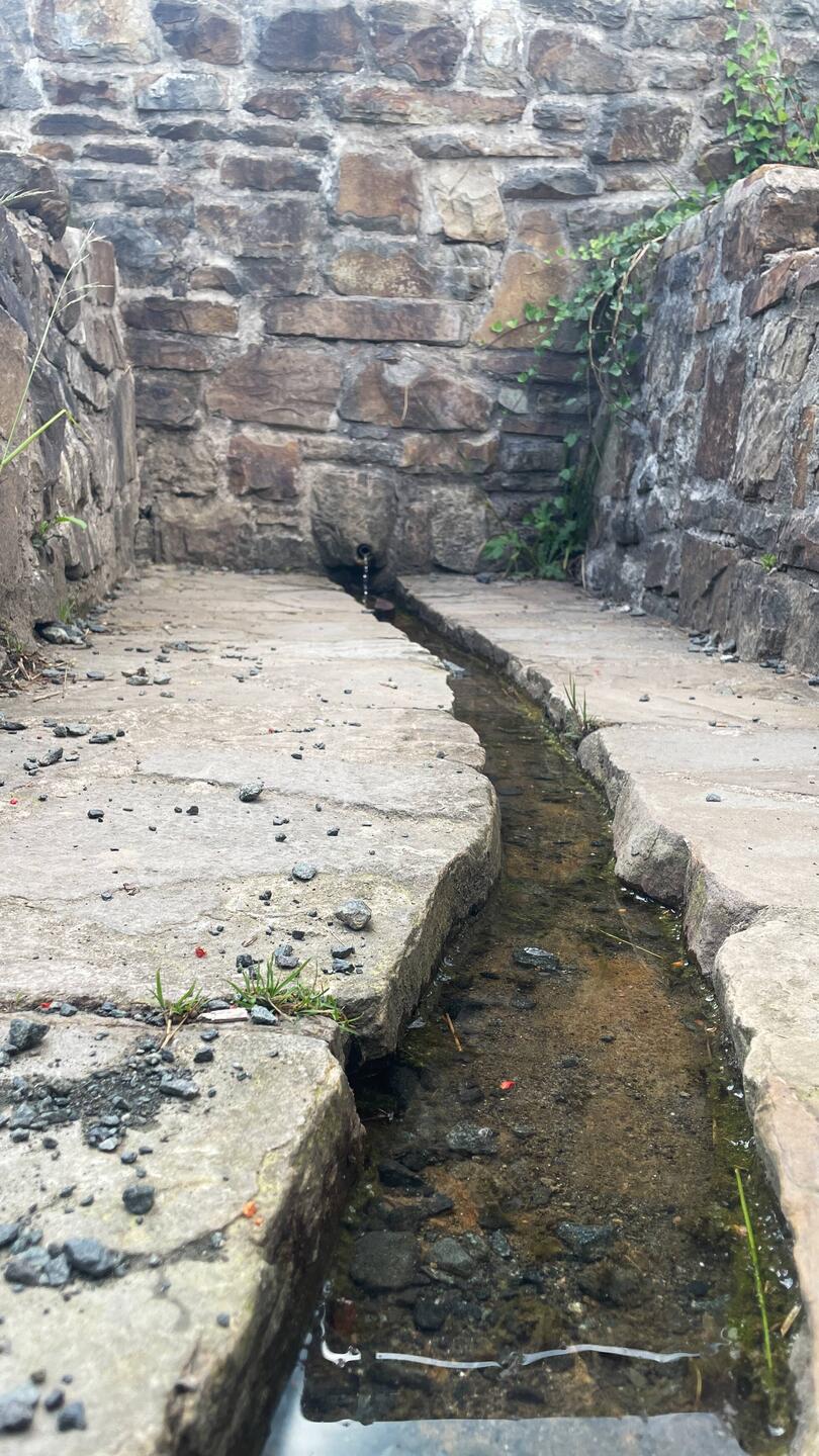Die Dilllquelle, ein kleines Rinnsal