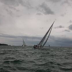 konzentriertes Segeln aus dem Solent