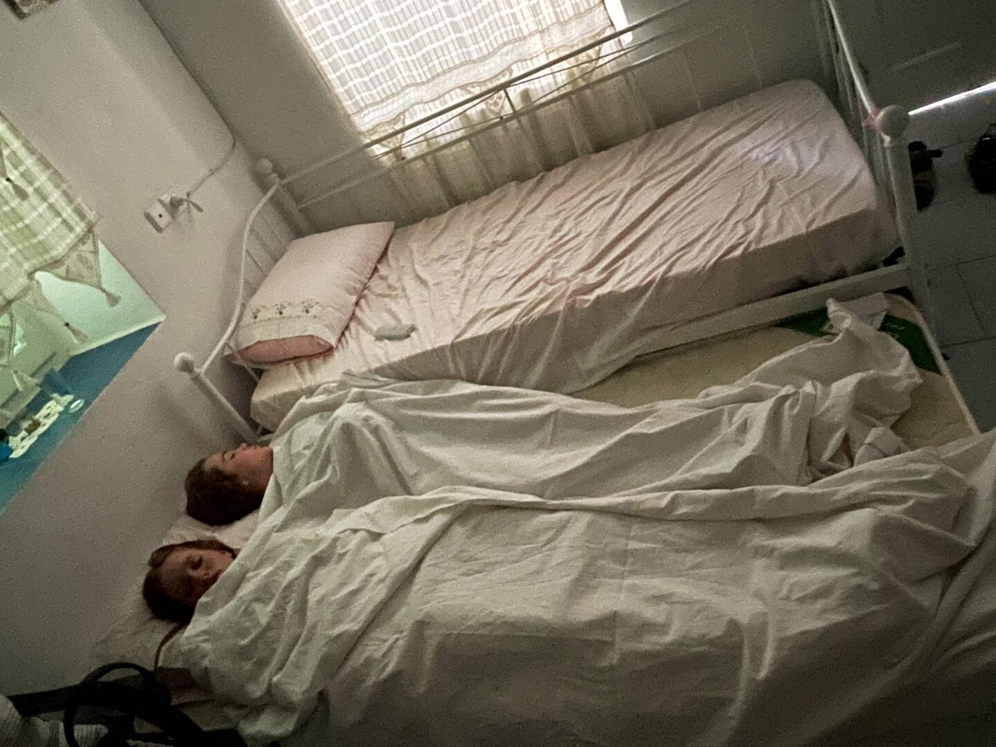 Me and leg in one bed