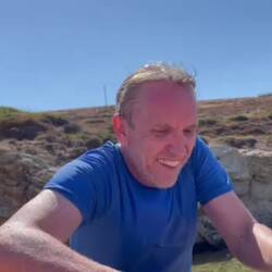 Dad attempts a clamber and the squats like a child