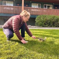 Carmen freundet sich mit der lokalen Tierwelt an!