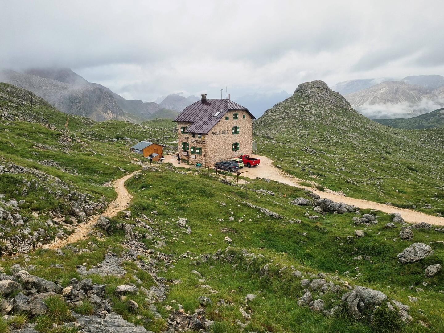 Von der Seekofelhütte/Rifugio Biella ...