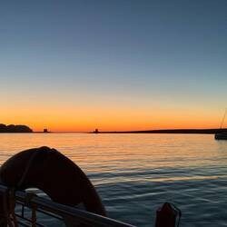 Der Sturm ist vorbei. Glatte See als wäre nichts gewesen