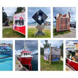 Kunst am Hafen und Anglerkunst für den Magen