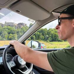 Driving past Stirling Castle on our way out of town