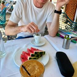 Revoilà le petit dessert offert par la maison. Après 30 minutes de vent pour rafraîchir tout le mond