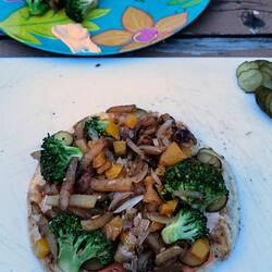 Naan mit Kartoffeln und Gemüse 🤤