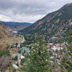 Blick von der Guanella Pass Road auf Georgetown