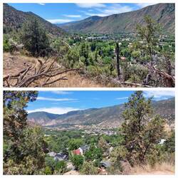 Blick vom Friedhof auf Glenwood Springs