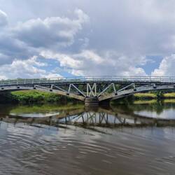 Interesting bridge where the natural course of the Weaver diverts from the navigation