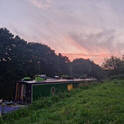 Sun setting after our BBQ