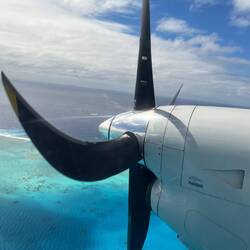 Arriving at Aitutaki