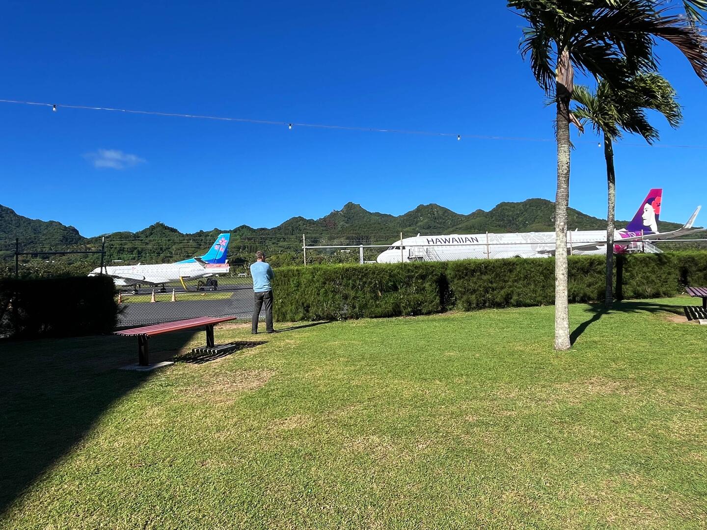 Raratonga airport and our little plane!
