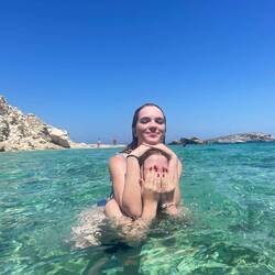 Tate was not happy being my horse