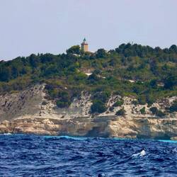 Der Leuchtturm von Lakka (wo wir zu Fuß waren)