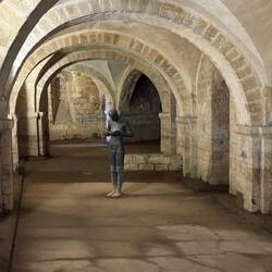 Crypt dug by hand 6 meters down. Stones put in, it floods when the water table rises!