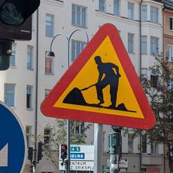 Die Bauarbeiter haben hier chicere Hosen