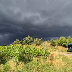 Aufziehende Regenfront, unser Schlafplatz