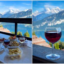 Dinner snacks on the balcony — Beatenberg.