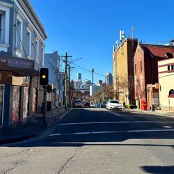 Het CBD in de verte vanaf de fiets!