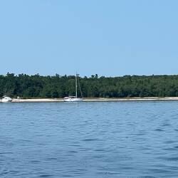 Chambers Island beach.