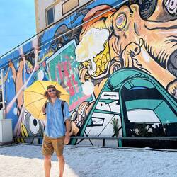 Urban beach street art