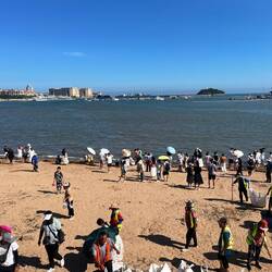 Qingdao beach. Tempting, but no.