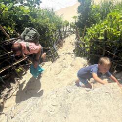 Steil ging es wieder hinauf