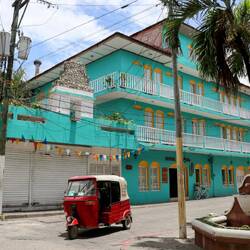 On the streets of Flores.