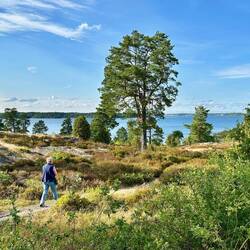 Der Fußweg zum (privaten) Strand. Gemäß Jedermannsrecht auch für Fremde.