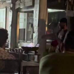 Some of the queimada ritual. It was actually quite dark and dramatic.