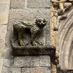 On the cathedral. What creature is that?
