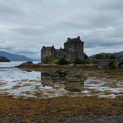 The castle sitting on its island