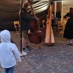 Coole Formation mit Harfe!