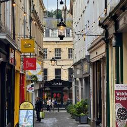 Cute little shopping area in Bath