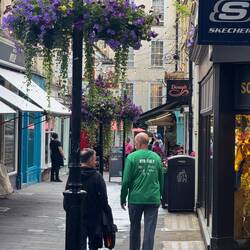 The guys walking to dinner in Bath