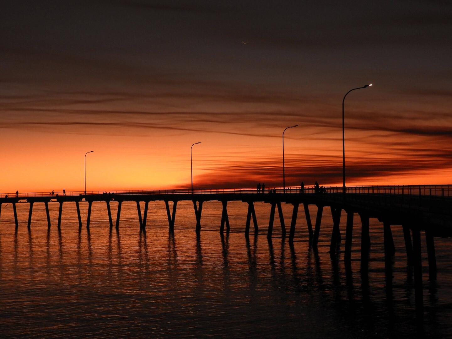 Sunset over Derby jetty