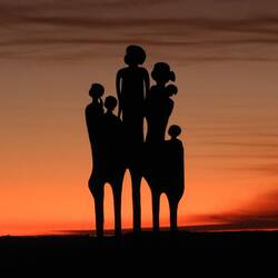 The family after the sun set